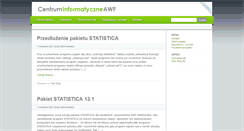 Desktop Screenshot of ci.awf.edu.pl